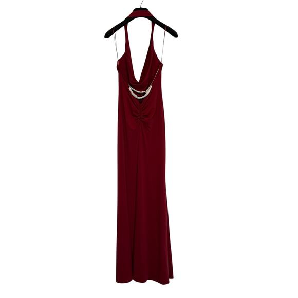 New BNWT Sasha Therese Harper Burgundy Maxi Dress Size Small - Picture 6 of 16